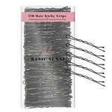 Black hair clips in package for 120pc Wavy Kirby Metal Bobby Hair Pins Clips.