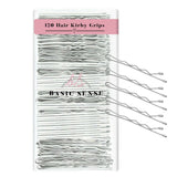120pc wavy kirby metal hair pins clips in clear packaging