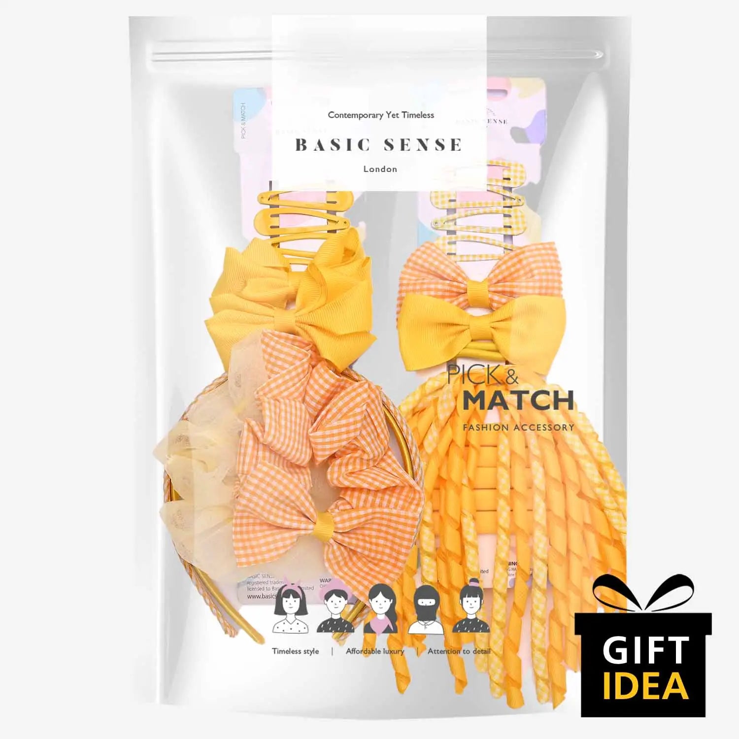 23PCS Gingham Check School Girl Hair Accessories Set - Hair Accessory Set