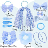 23PCS Gingham Check School Girl Hair Accessories Set - Hair Accessory Set