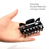 Essential Hair Claw Clips Set, 8cm - Black and White, 2pcs
