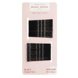 30pcs 48mm (1.8’’ inch) traditional metal bobby kirby wavy grips/ pins - Matt Black - Clips & Grips