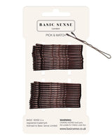 30pcs 48mm (1.8’’ inch) traditional metal bobby kirby wavy grips/ pins - Dark Brown - Clips & Grips