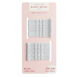 30pcs 48mm (1.8’’ inch) traditional metal bobby kirby wavy grips/ pins - White - Clips & Grips