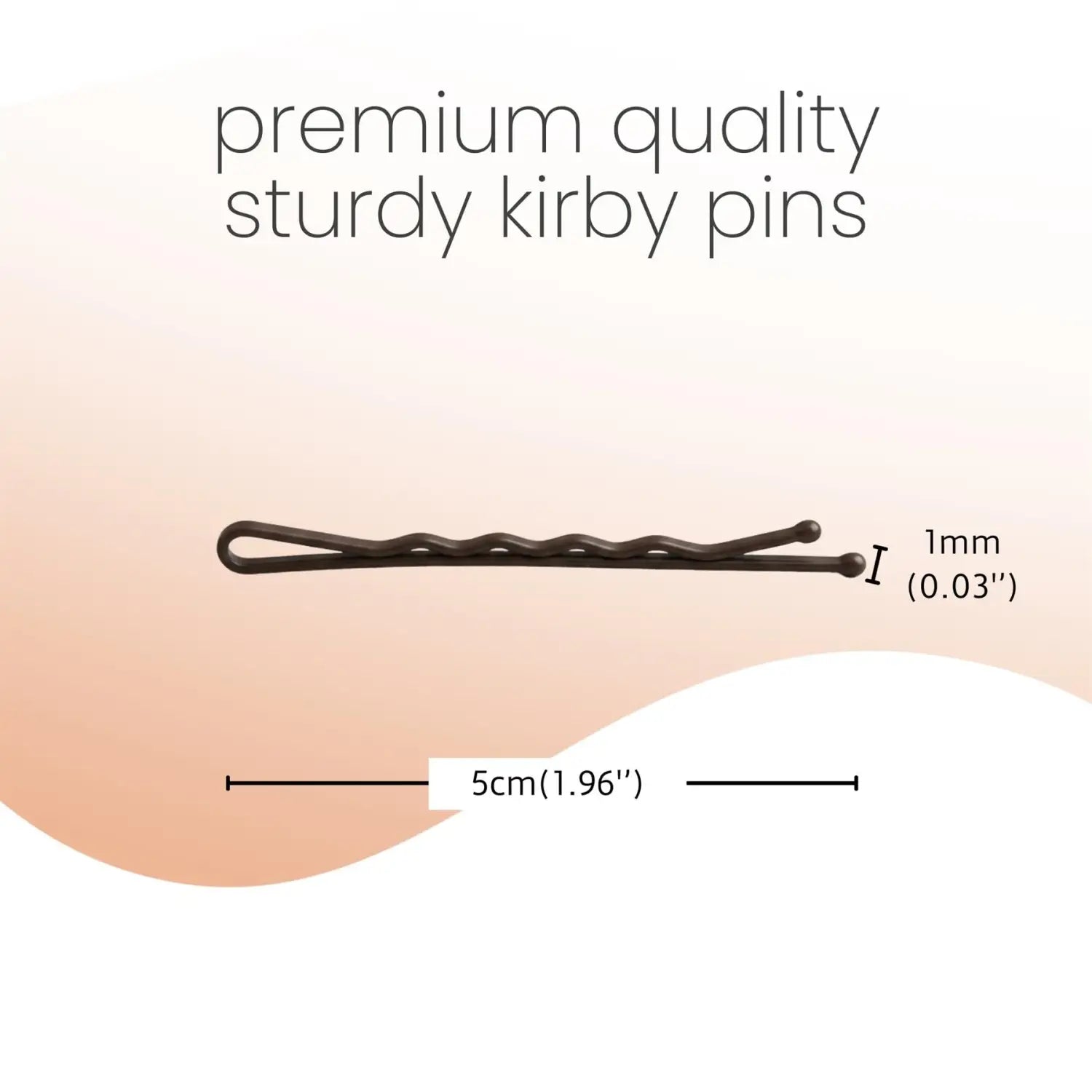 30pcs 48mm (1.8’’ inch) traditional metal bobby kirby wavy grips/ pins - Clips & Grips
