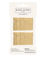 30pcs 48mm (1.8’’ inch) traditional metal bobby kirby wavy grips/ pins - Blonde - Clips & Grips