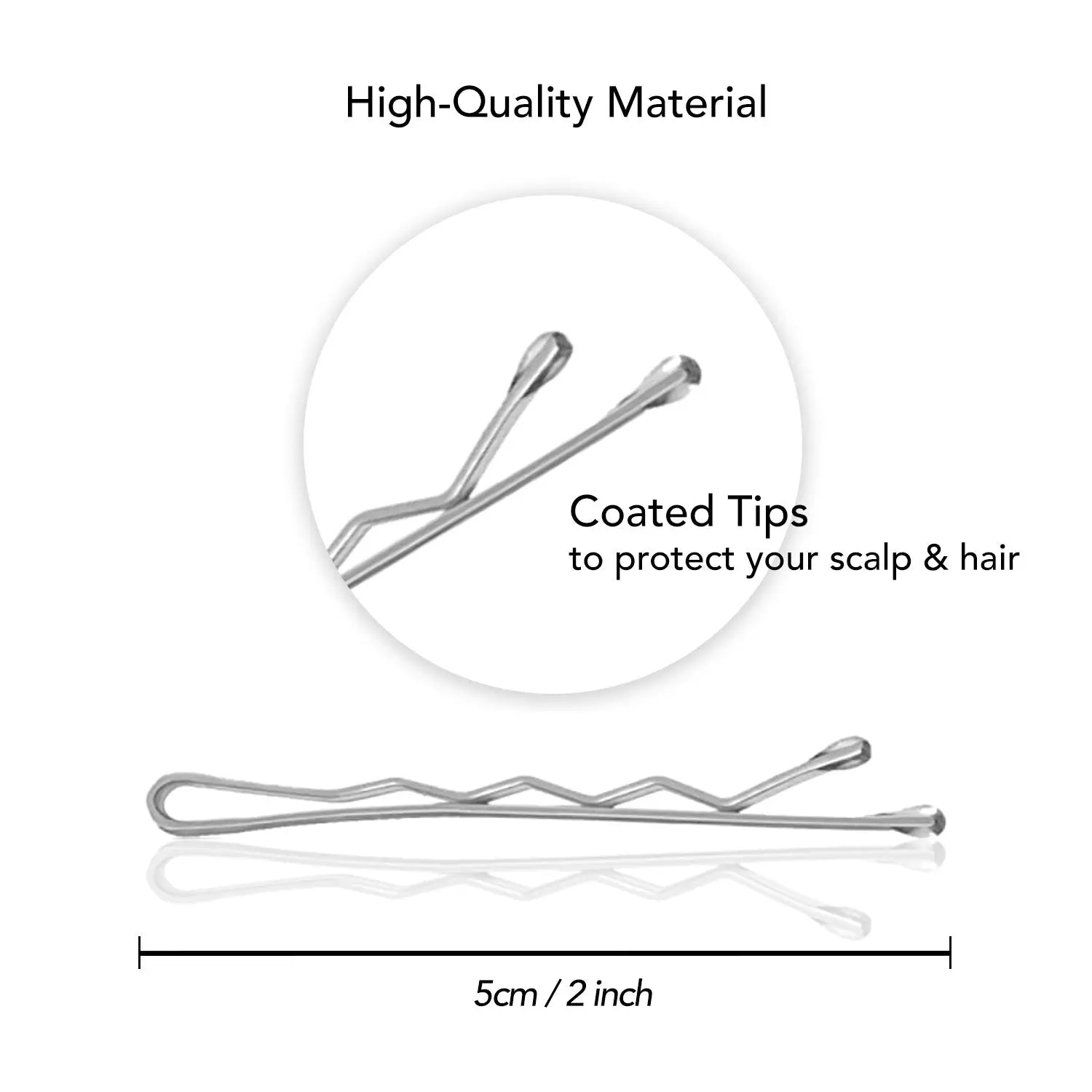 Metal Bobby Hair Pins with Scissors-Measured Handles