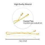 Gold plated metal bobby hair clip from the 30pcs Metal Bobby Hair Pins for Hold & Style product.
