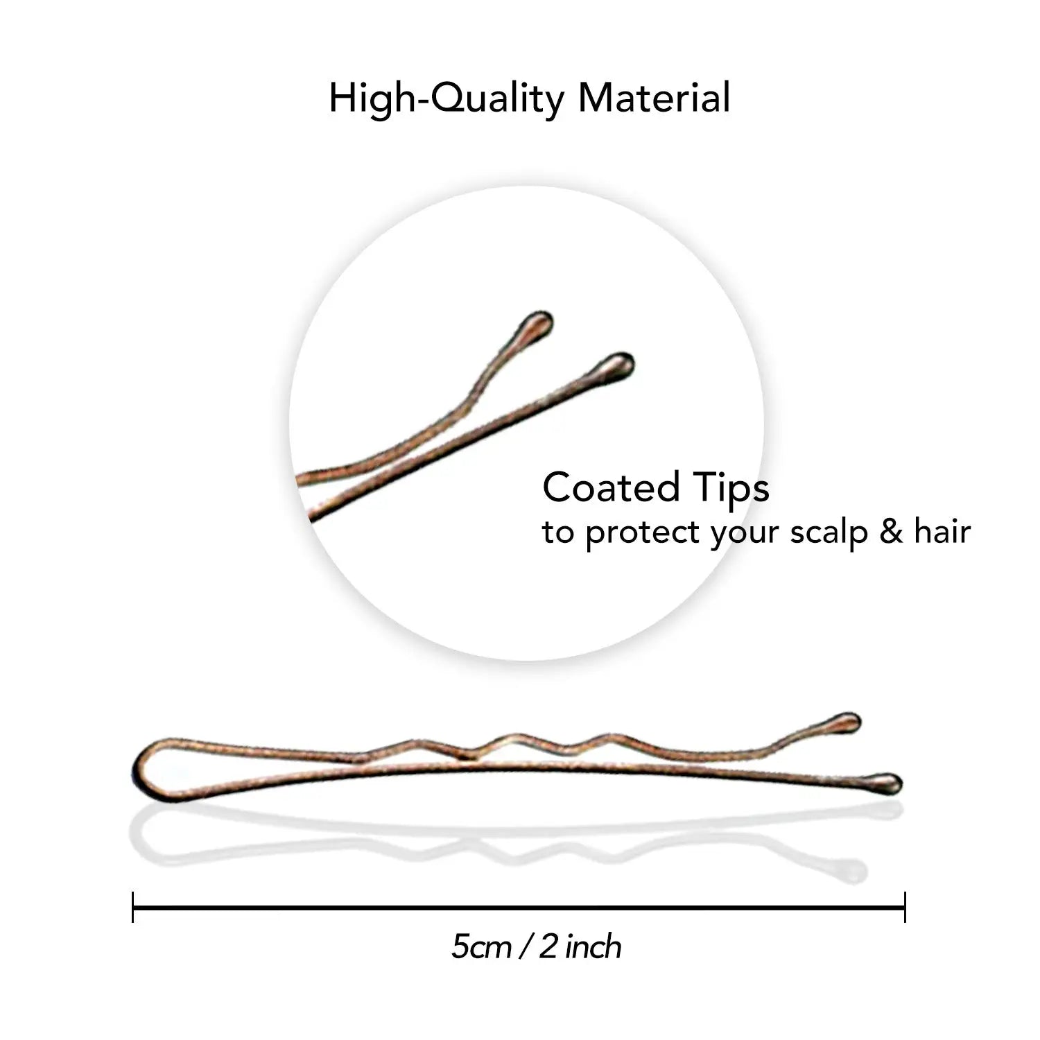 Metal Bobby Hair Pins featuring high quality copper wire.