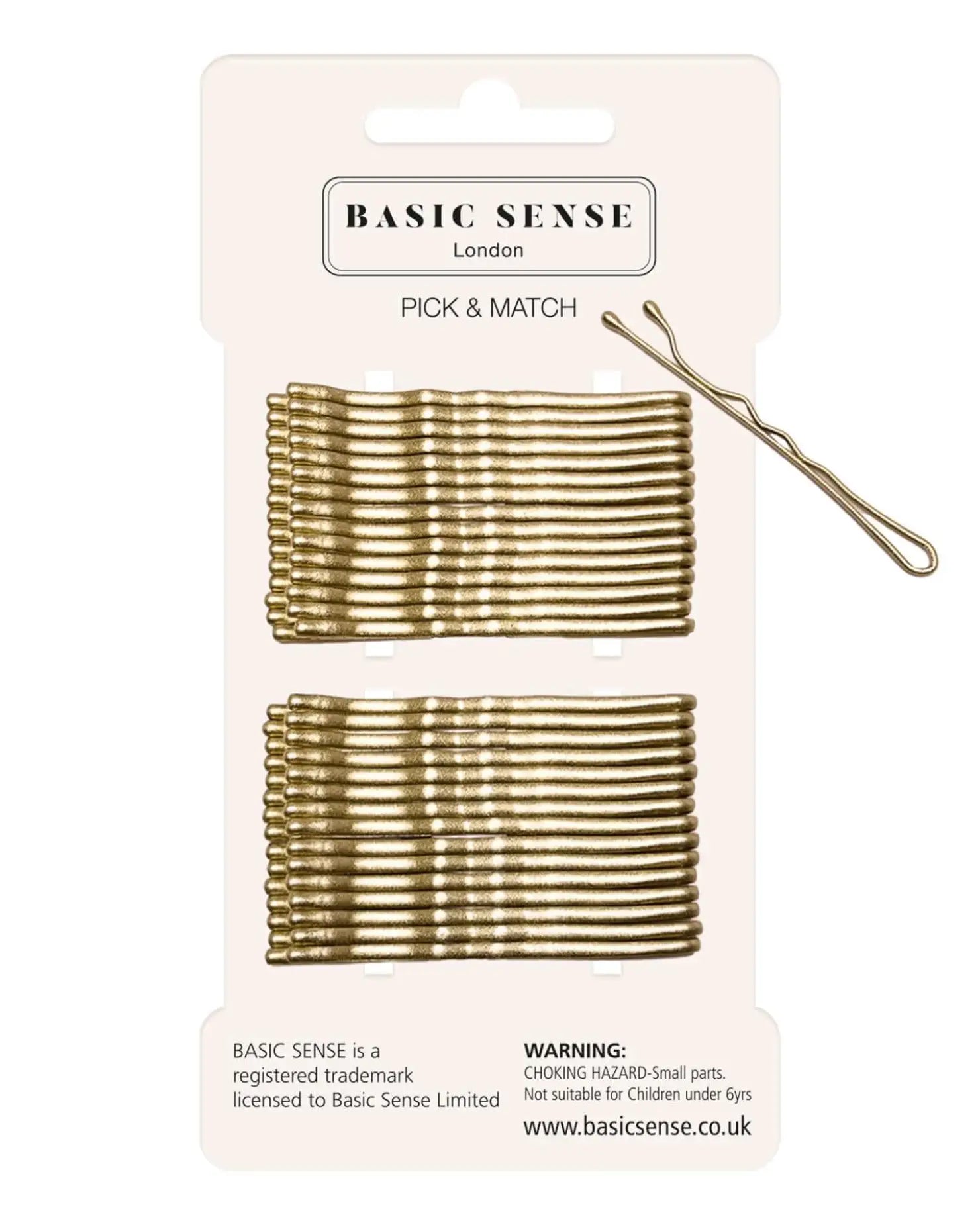 Metal bobby hair pins - 6mm brass hair pins