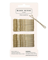 Metal bobby hair pins - 6mm brass hair pins