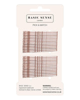 Metal bobby hair pins in package for hold & style
