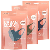 Copper-infused bio mask 3-pack for face and neck in stylish protection cover.