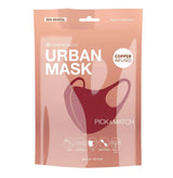 Urban mask in pink match for stylish protection, copper infused.
