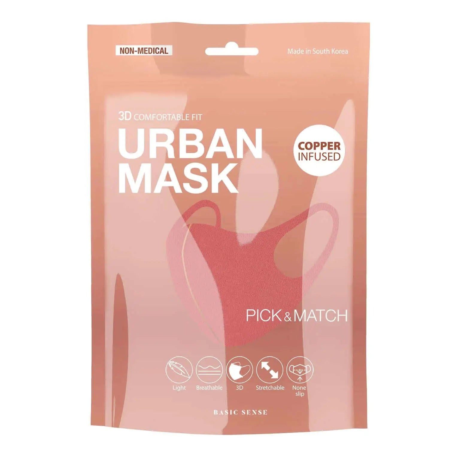 Pink copper-infused face mask with bra design for stylish protection