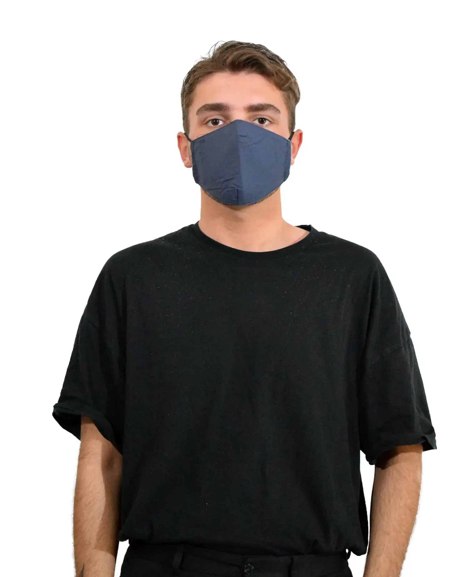 Man wearing 3D design cotton fashion face mask.
