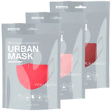 Three packs of urban mask with red and pink design by 3D Design 100% Cotton Fashion Face Mask Covering
