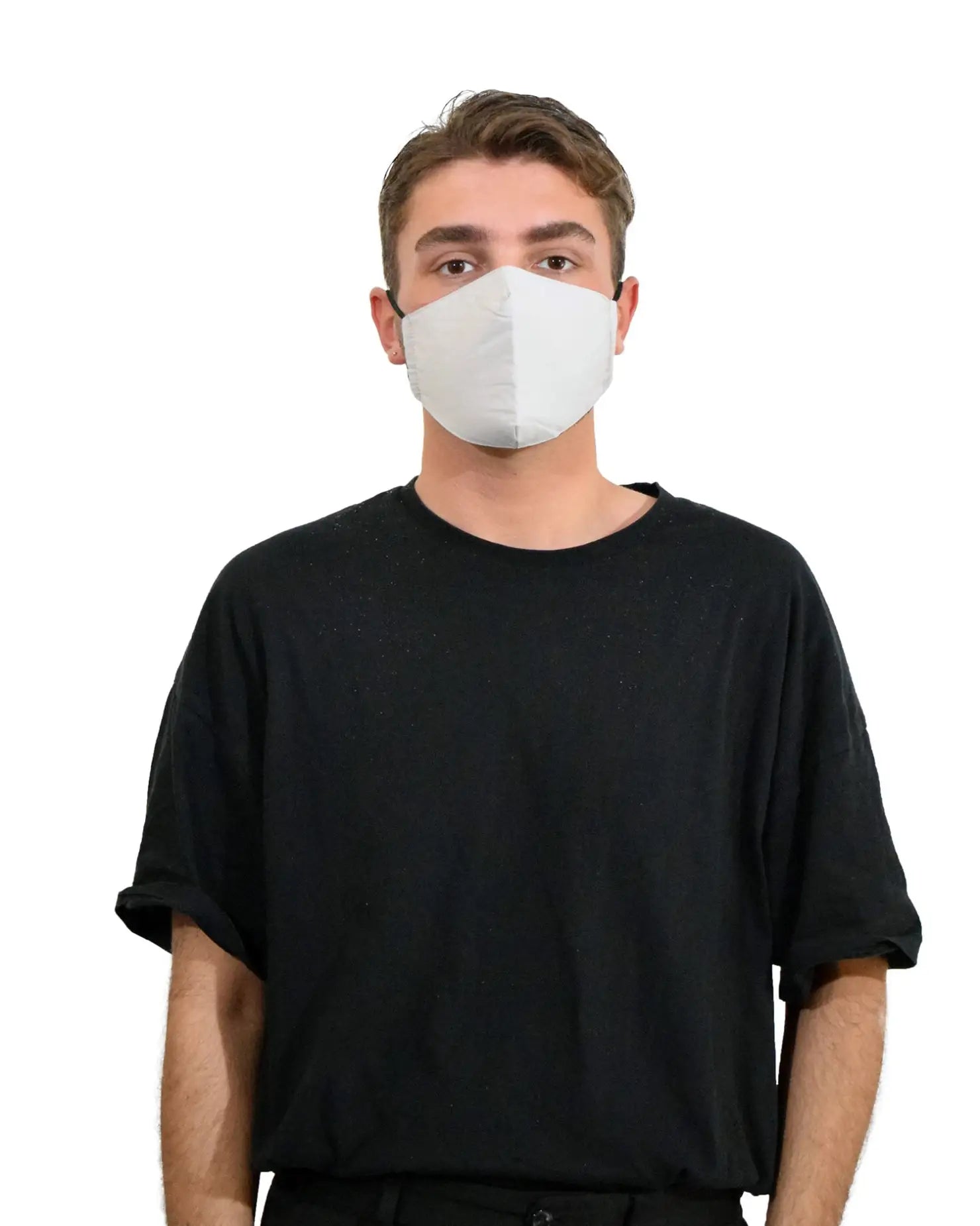 Man wearing 3D Design 100% Cotton Fashion Face Mask Covering