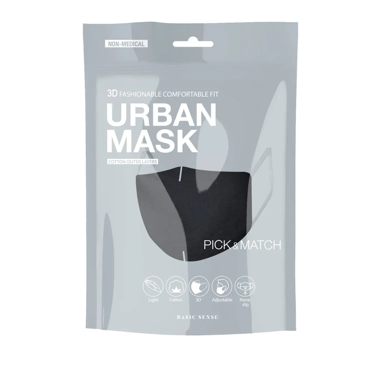 Black cotton face mask cover for 3D Design 100% Cotton Fashion Face Mask