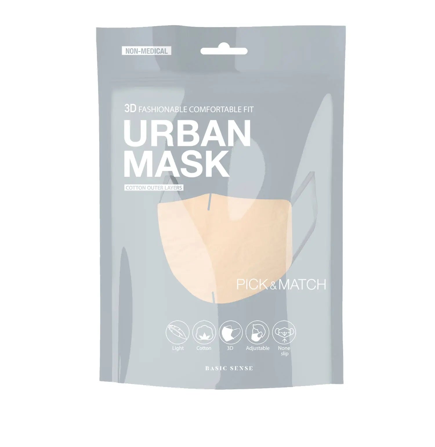 The Face Shop Urban Cotton Mask displayed in 3D Design 100% Cotton Fashion Face Mask Covering.