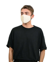 Man wearing cotton fashion face mask.
