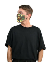 Man in camouflage face mask, 3D Design 100% Cotton Fashion Face Mask Covering.