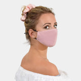 Stylish pink bow cotton fashion face mask.