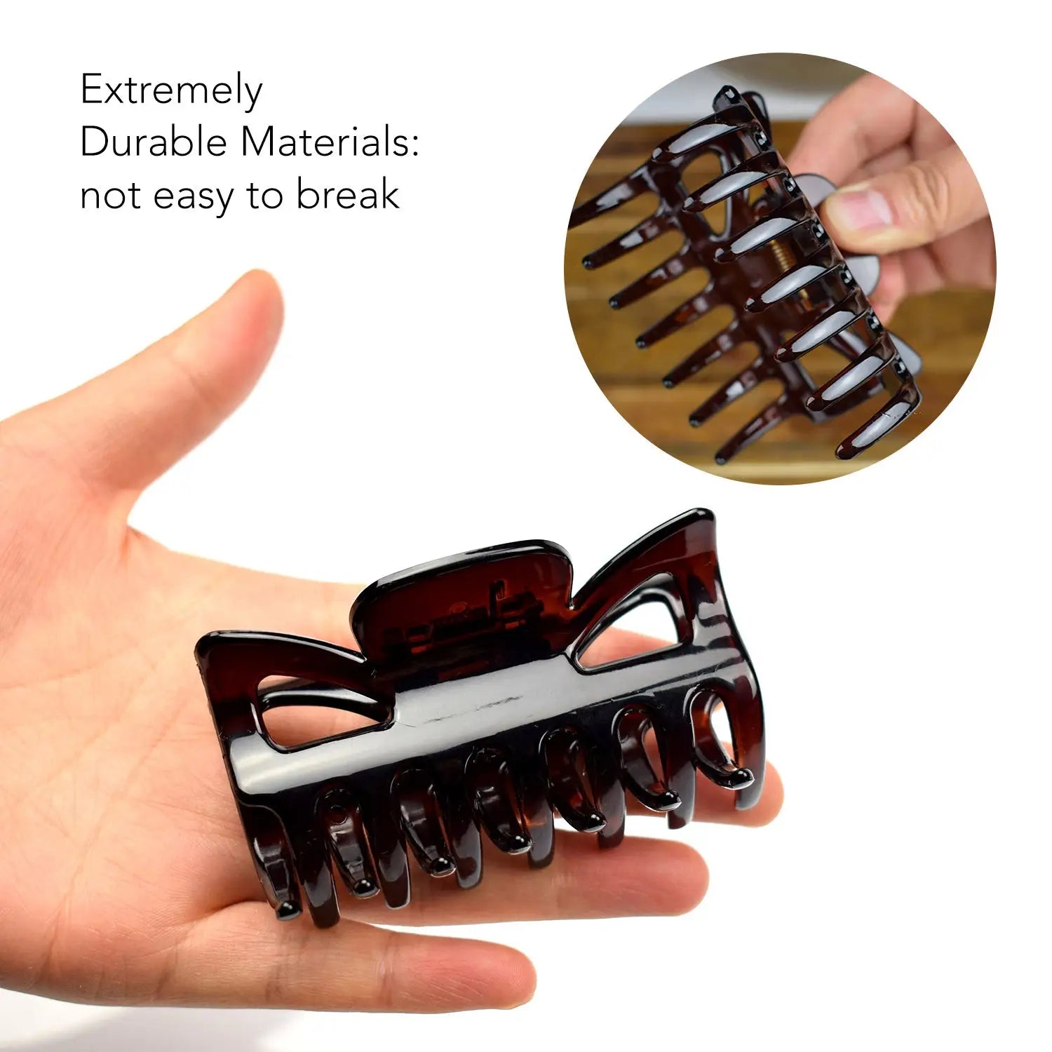 Essential Hair Claw Clips Set - Black and White Bottle Opener