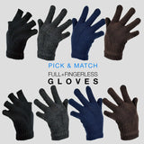 Colorful 4-Pair Pack of Fingerless Cotton Blend Magic Gloves