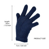 4-Pair Pack Navy Blue Knit Gloves - Cotton Blend