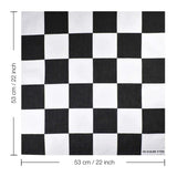 Black and white checkered racing flag bandana set.