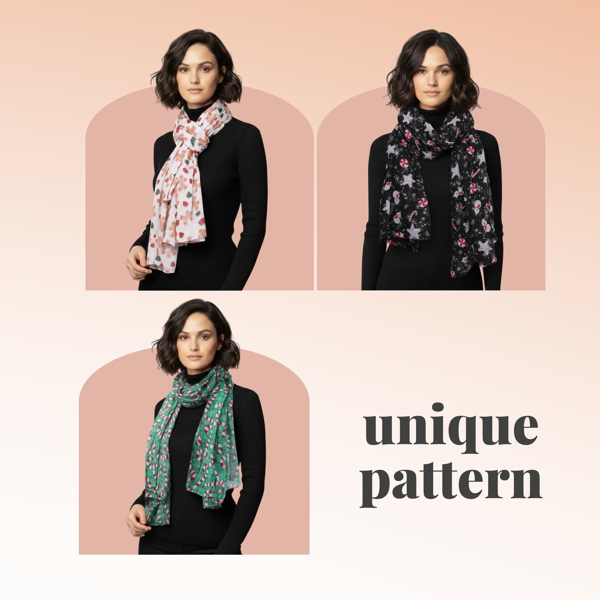 Christmas Scarf Oversized Maxi Shawl