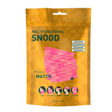 Close up of bag of food with pink stick - Active Performance Neck Gaiter product shot