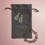Crystal Glass Beads Earrings on Bag