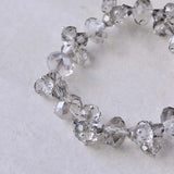 Adjustable Crystal Glass Beads Stretch Bracelet - Elegant Clear Crystal Design