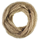 Natural Ju Jue Rope Wreath displayed with Autumn Winter Soft Knitted Snood Scarf