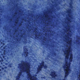 Aztec animal snake print chiffon scarf texture on blue background