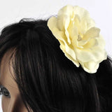 Bohemian 3D Flower Spring Summer Hair Headband featuring a woman with a flower in her hair.