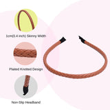 Braided leather bracelet with magnetic clasp.