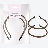 Brown and black skinny braided headband - Braided PU Leather Skinny Headbands Alice Hairband