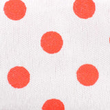 White and red retro polka dot fabric on Bunny Ears Wire Headband.