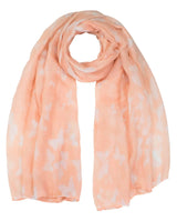 Peach butterfly print oversized shawl for women