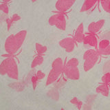 Pink butterfly print oversized viscose shawl wrap for women.