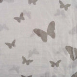 White and grey butterfly print oversized shawl wrap for women.