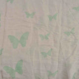 Butterfly Print Oversized Viscose Shawl Wrap for Women with green butterflies motif