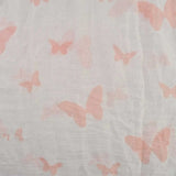 Butterfly print oversized viscose shawl wrap for women