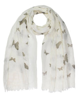 Butterfly print oversized Viscose Shawl Wrap for Women