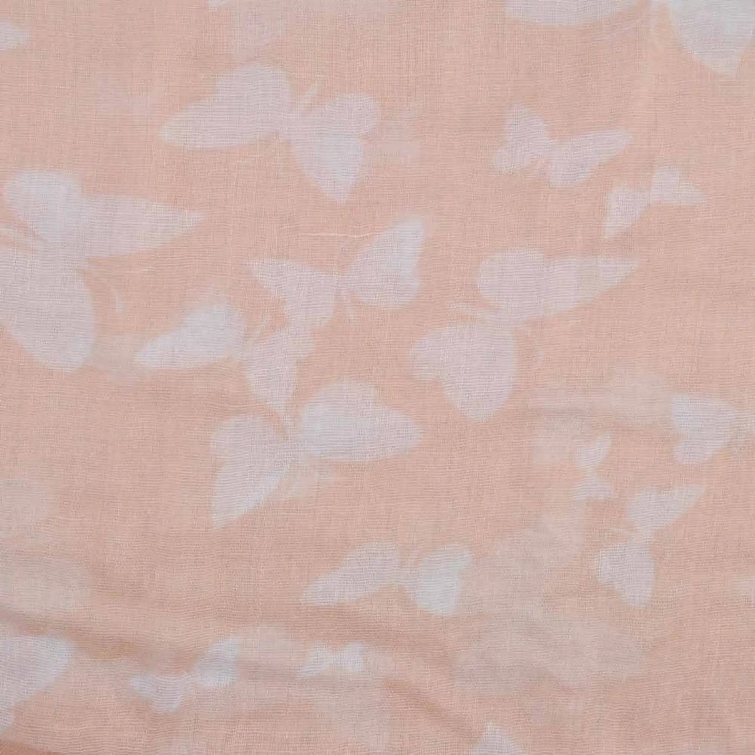 Pink Butterfly Print Oversized Viscose Shawl Wrap for Women