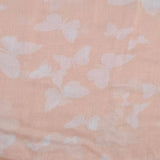 Pink Butterfly Print Oversized Viscose Shawl Wrap for Women