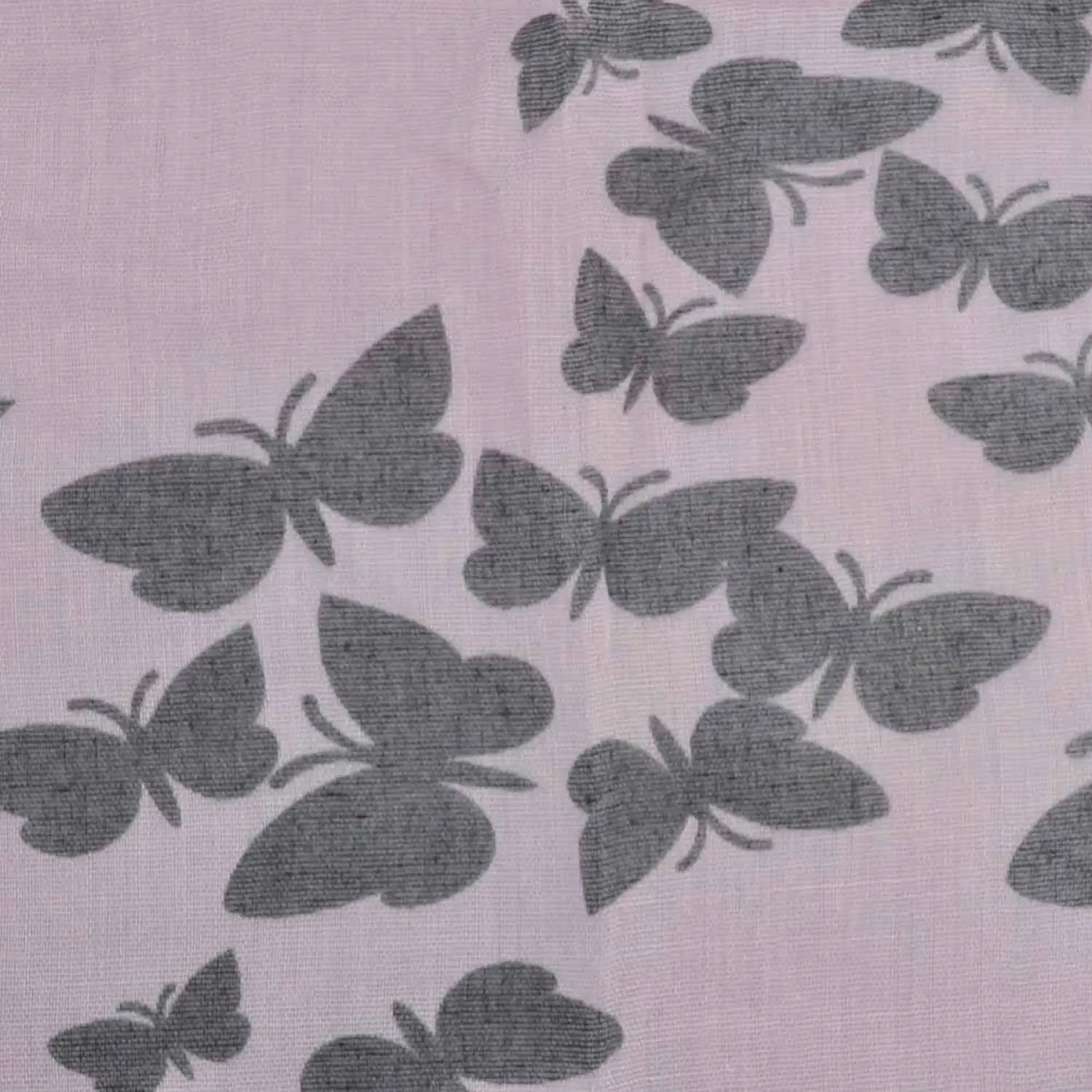 Butterfly print oversized shawl wrap for women on pink background with black butterflies